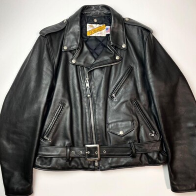 Schott Perfecto Double Leather Riders Jacket Size 44 Made in USA