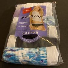 HANES 6 PACK ASSORTED COTTON HIPSTER PANTIES/ SIZE Small / 5