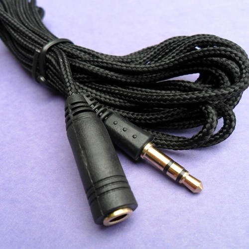 5M 3.5mm Stereo Headphone Audio Extension Cable Lead TO ж Female P7P6 <◇ B4W1 - Afbeelding 5 van 9