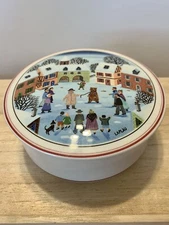 Villeroy & Boch "Naif Christmas" G. Laplau-Porcelain Trinket Dish- Medium 5"
