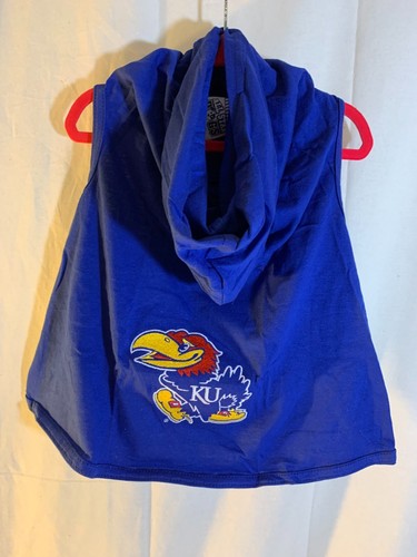 NCAA Kansas Jayhawks Officially Licensed Cotton Lycra Hooded Dog Shirt - Size XL - Picture 3 of 10