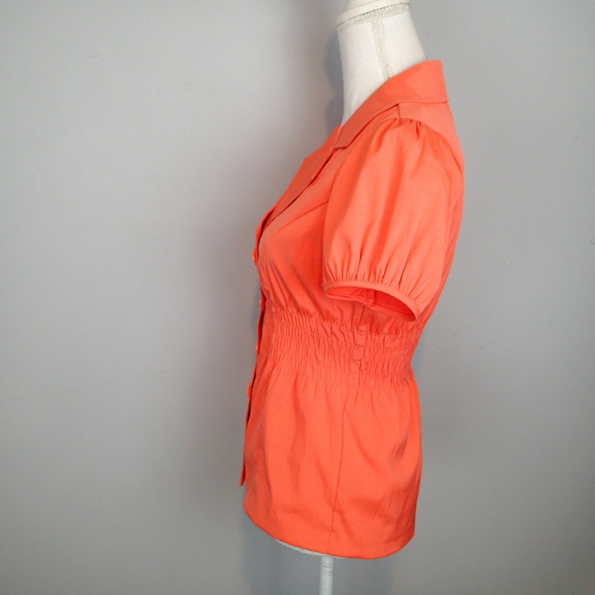 Blouse Antilia Femme Orange Taille M/Lg - Occasion Très Bon État, Manches Longues, Coton Mixte - Style Polyvalent