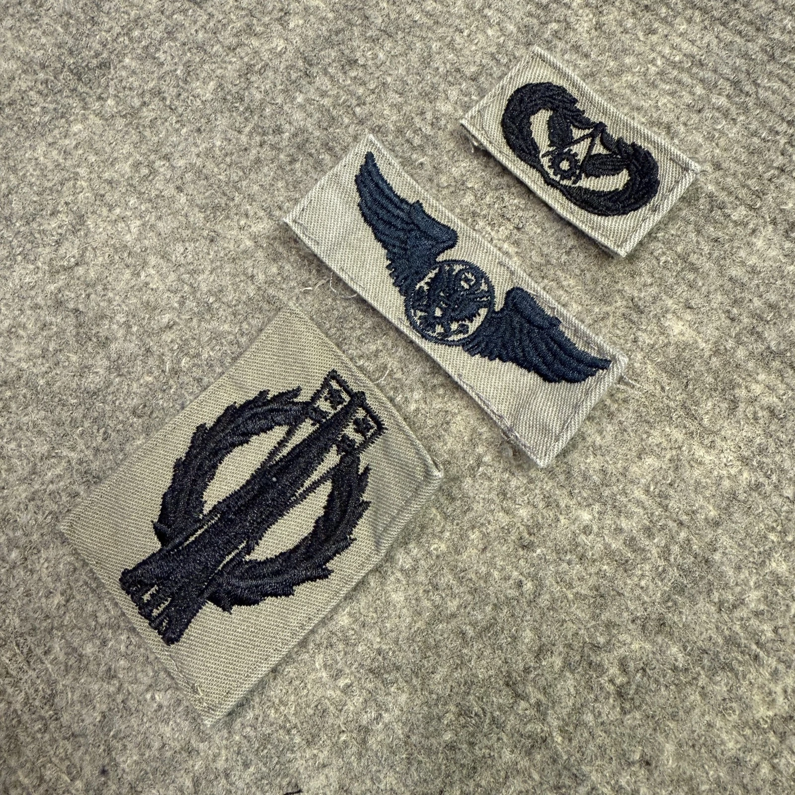 USAF Air Force ABU Grey Enlisted Rank Cloth Insignia Issue Patch, Missle Op. - Picture 2 of 11