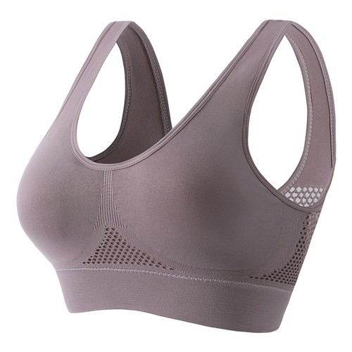 Plus Size Curvy Women Sports Bra Padded Yoga Seamless Wireless Crop Tops Vest - Picture 32 of 33