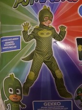 PJ Masks Gekko Deluxe Glow In The Dark Toddler Costume Size-2T-New In Pkg
