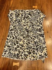 Women’s Y2K BCBGMAXAZRIA Leopard Metallic Top Medium