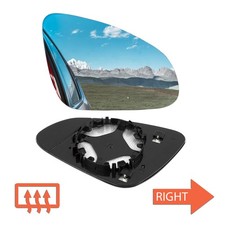 For Vauxhall Astra J Right Driver Side Wing Mirror Glass + Plate Heated Convex