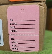 Small pink perforated price tag coupons, 2 pieces/1000, 1"7/8 x 1"3/4