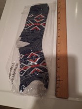 NEW Unbranded Red, Gray Blue Geometric Patterned Ankle Socks Adult Size