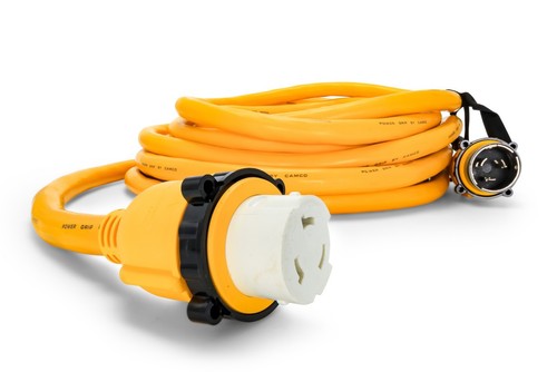 Camco 50A 125/250V 50' Marine Shore Power Boat Extension Cord 50 amp 4 x 6 gauge - Foto 1 di 4