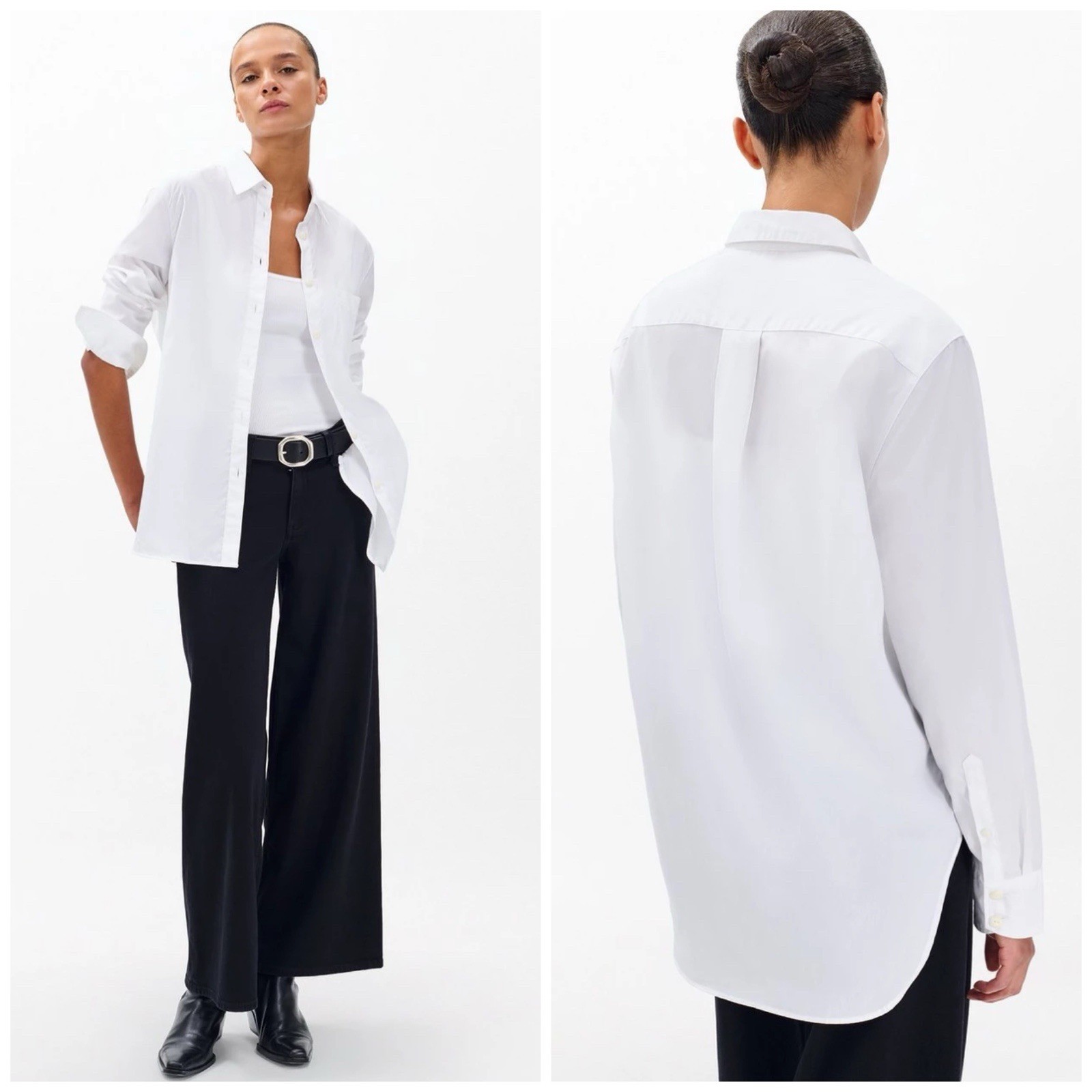 NWT Rag & Bone $228 Women's Maxine Button Down Shirt In White Size: Large