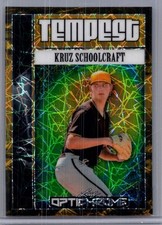 Kruz Schoolcraft 2025 Leaf Optichrome Baseball 1/1 Pre Production Proof