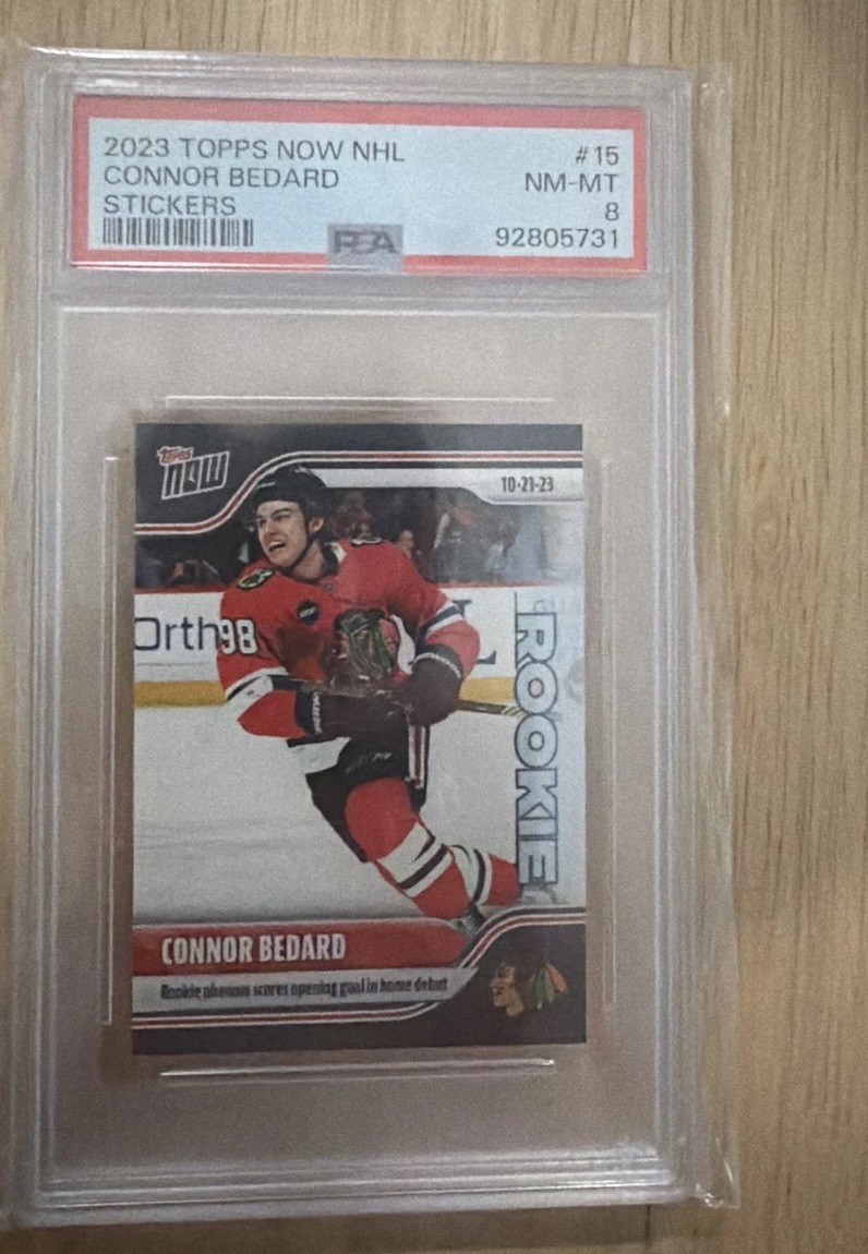 2023-24 Topps Now NHL Stickers - Connor Bedard #15 /9543 (RC)