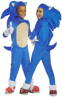 KID'S DISGUISE SONIC COSTUME W/ INFLATABLE HEADPIECE LARGE 10-12 *DISTRESSED PKG