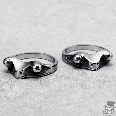 Einfacher Frosch Schmaler Punkring Aus Edelstahl - US-Größe 7-13 Geschenk Neuer