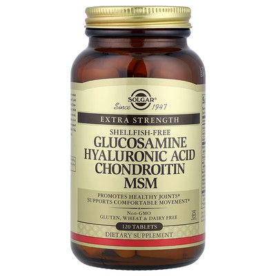 Solgar Glucosamine Hyaluronic Acid Chondroitin MSM - 120 Tabs EXP 02/27