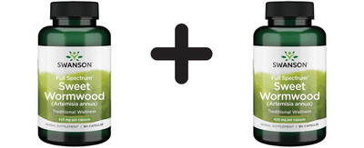 2 x Swanson Full-Spectrum Wormwood, 425mg - 90 caps (183,25 EUR/kg)