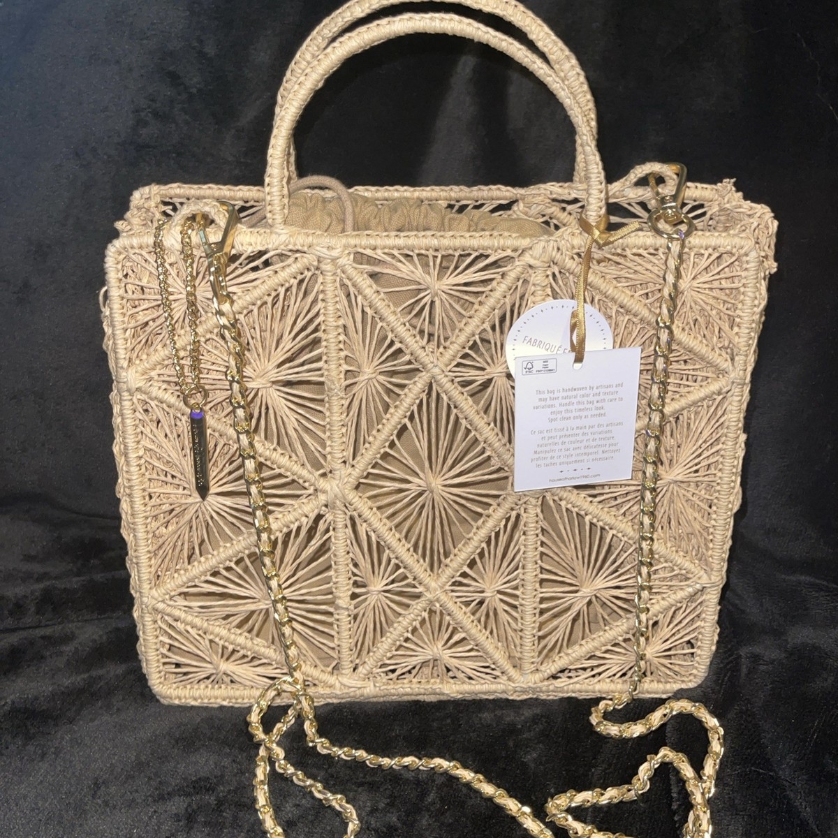 HOUSE OF HARLOW 1960 Raffia Flower Belt House of Harlow 1960 Geometric Woven Raffia | Mercari main image 4