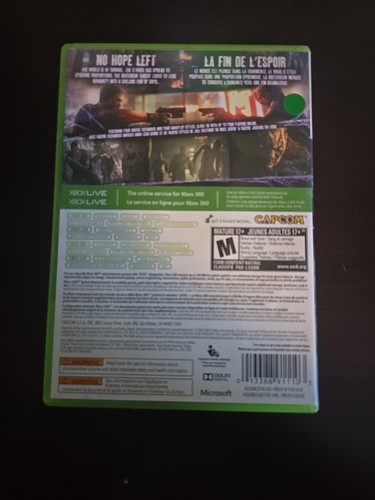 Resident Evil 6 (Microsoft Xbox 360, 2012) 13388330478