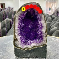 4.43LB Natural Amethyst Geode Quartz Crystal Cluster Cathedral Energy healing