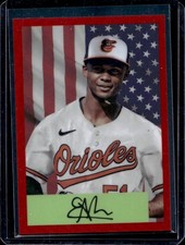 2023 Bowman Draft Enrique Bradfield Jr. 1954 Flag Variation #/54 Orioles