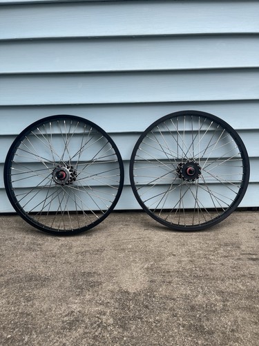 New 48 Spoke Bmx Rims Wheels 3/8 School Bmx High Flange 20” Black GT Dyno Haro - Picture 2 of 14