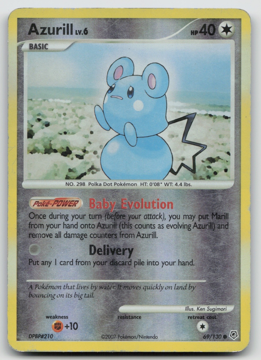 Pokemon Card Azurill Common Diamond and Pearl 69/130