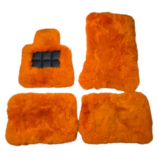 Genuine Orange Sheepskin floor mats 2 Inch Height fits Rolls Royce Wraith Dawn