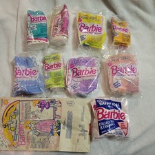 1992 McDonald's Happy Meal Barbie Hair You Can Style Plus Under 3 Toy Complete