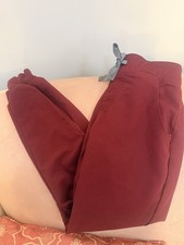 FIGS ZAMORA NURSE JOGGER BURGUNDY CARGO 6 POCKET SCRUB PANTS WOMENS XS EUC