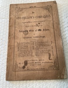 The Odd Fellow's Companion June . 1867 Vol II No 11  Original Issue