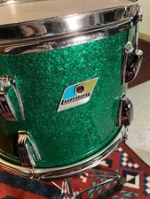 Ludwig Classic Maple 1970s vintage 9x13 Green Sparkle Tom