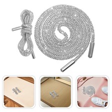 4 Pcs Sparkly Lace Glitter Shoe Laces for Women Bling Rhinestone Cord