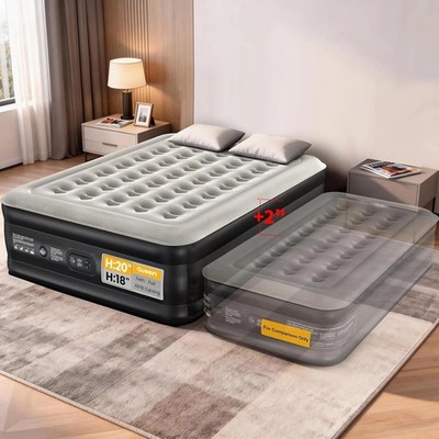 20'' Queen Air Mattress 1-Pack with Built in Pump, Inflatable Blow Up Bed, Upg...