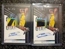 2) 2023-24 Panini Noir Brice Sensabaugh Color #345 Rookie Patch Auto #/99