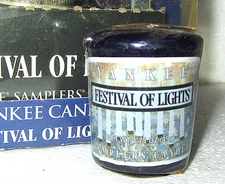 LOT OF 6 Yankee Candle Christmas "FESTIVAL OF LIGHTS" Sampler Votives ~RARE ~NEW