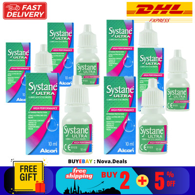 6 X Alcon Systane Ultra Gleitmittel Augentropfen High Performance 10ml