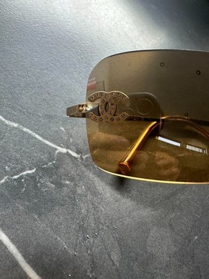 【美品】CHANEL シャネル サングラス ココマーク 4017-D ブラウン系 シャネル サングラス 4017-D グラデーション ココマーク リムレス