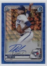 2020 Bowman Draft Chrome Picks Blue Wave Refractor /150 Trent Palmer Auto 1bc9