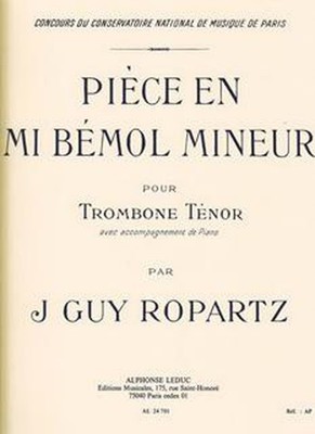 Ropartz: Piece in E flat minor/Leduc/Trombone and Piano