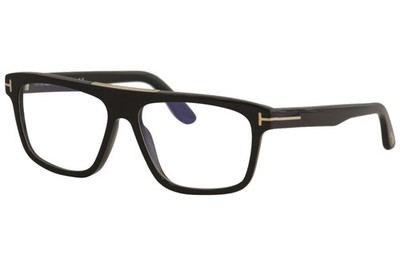Tom Ford Men's Sunglasses Cecilio-02 TF628 001 Black/Blue Block Full Rim 57mm
