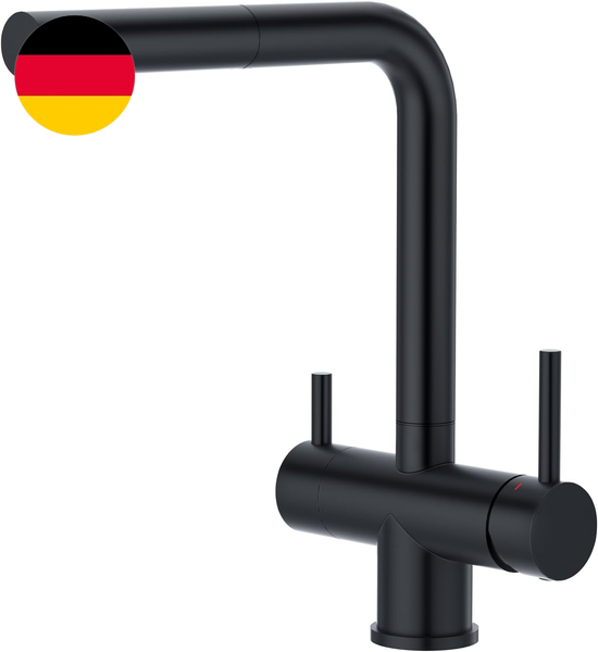 Crea 3 Wege Wasserhahn KüChe Mit Brause, 360° Drehbar KüChenarmatur, Drei Wege M-image