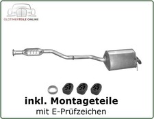 Auspuff Set für Mercedes C-Klasse (W203) C240 C320 Mitteltopf + Endschalldämpfer
