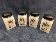 Vintage McKee Dutch Dancers Salt Pepper Sugar Flour Shakers 