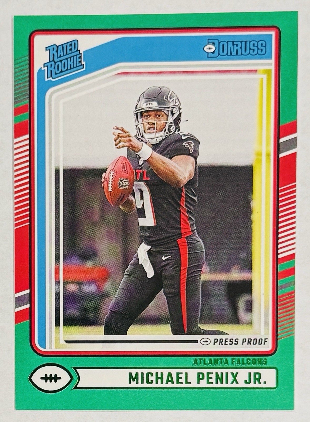 2024 Donruss - Green Press Proof -Rated Rookie - Michael Penix Jr. #308