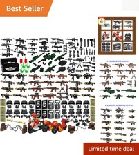 Military Weapon Pack with Helmet & Armor for Kids' Minifigures - SWAT Style