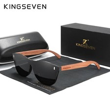 KINGSEVEN Women's Glasses Natural Bubinga Wooden Sunglasses Men Polarized Fashio