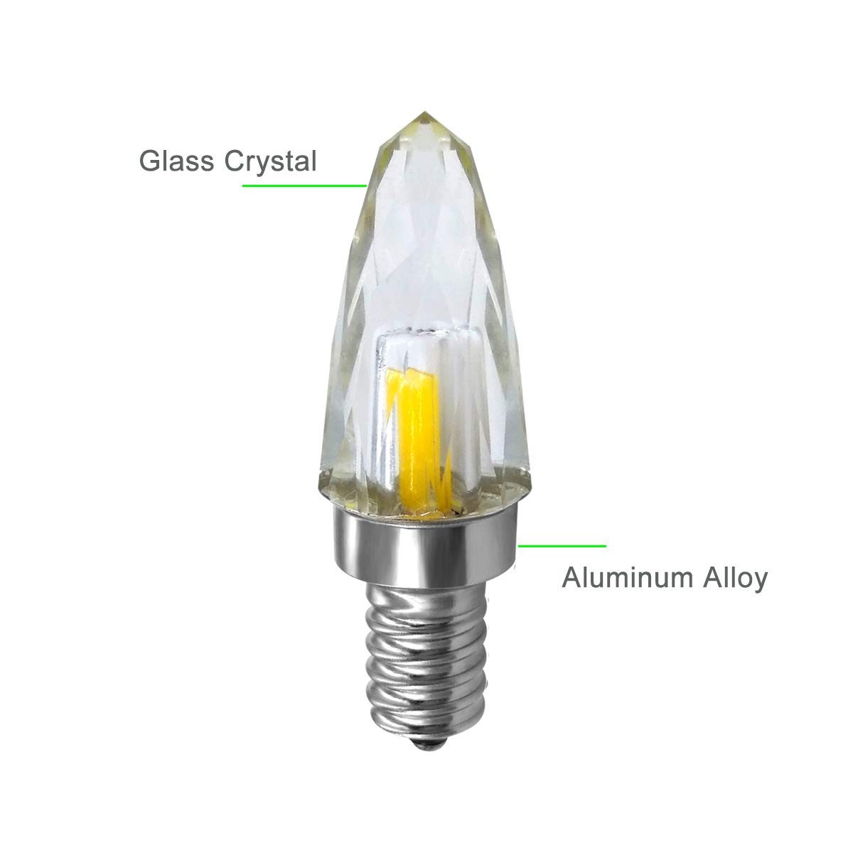 Ampoule LED E12 dimmable bougie transparente pour intensité variable - 4