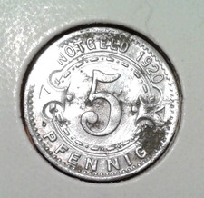 Germany Notgeld 5 Pfennig coin 1920.
