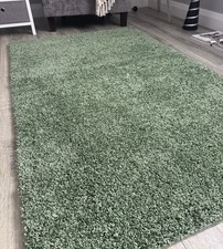 Thick Chunky Plain Washable Shaggy Hearth Rugs Non Slip Dark Light Fireside Mat